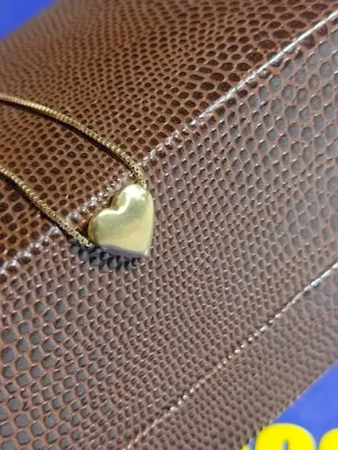 Pulseira Coração 8mm Ouro 18 Kilates 1.00 Grama 21 Cm Corrente 0.50 mm                    