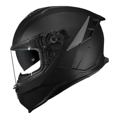 Capacete Norisk Strada 2 Monocolor Preto Fosco Com Spoiler