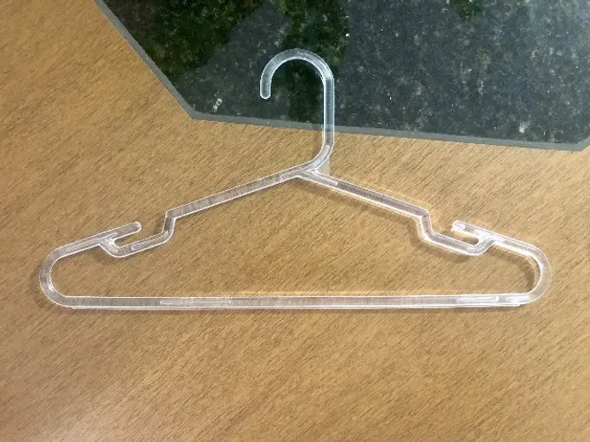 Kit de 10 peças de cabide adulto em acrílico transparente
