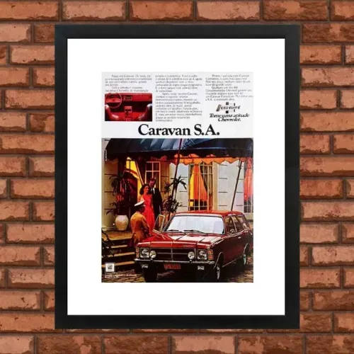 Caravan Comodoro 1979 - Quadro decorativo com propaganda original de revista