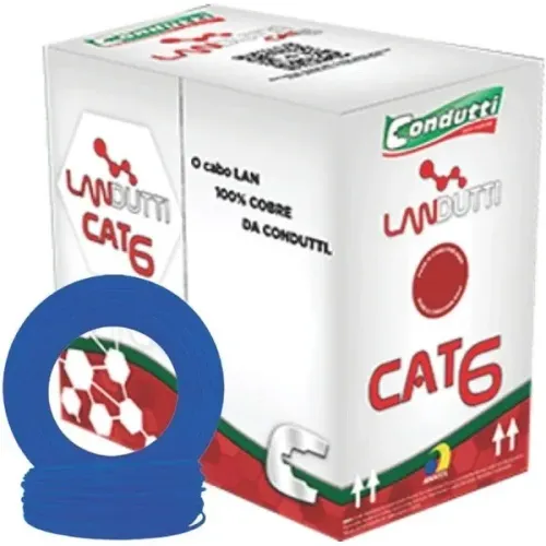 Caixa Cabo De Rede Cat6 Landutti Condutti 305M 100% Cobre - WZetta