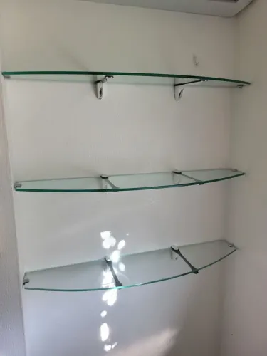 Kit 3 prateleiras de vidro