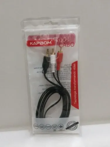 Cabo P2 para RCA estéreo 