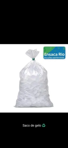 Saco para gelo transparente 39x69