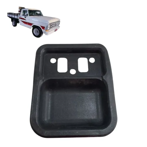 Moldura Macaneta Interna Ford F100 F1000 F4000 1972 1992 - Preto - Dianteira