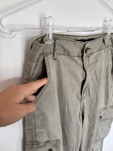 Calça Cargo Youcom - Tamanho P-M, 38 - Verde Militar