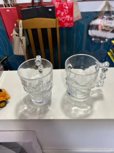 2x Caneca de caveira 460ml de vidro chopp