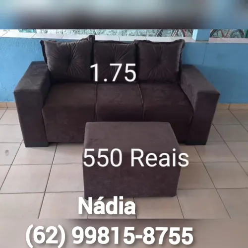 Sofá com Puff - Conforto e Elegância para sua Sala!