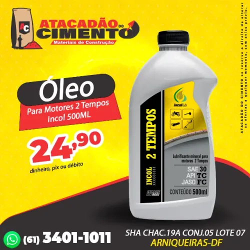 Óleo Para Motores 2 Tempos Incol 500ML