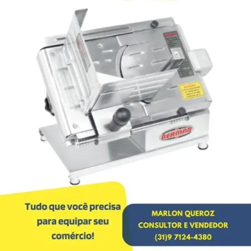 Cortador de Frios Bermar Lâmina 22Cm Inox NR Bivolt