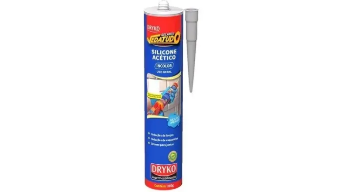 Silicone Acético Incolor 260 Gramas / Selante VedaTudo - Dryco