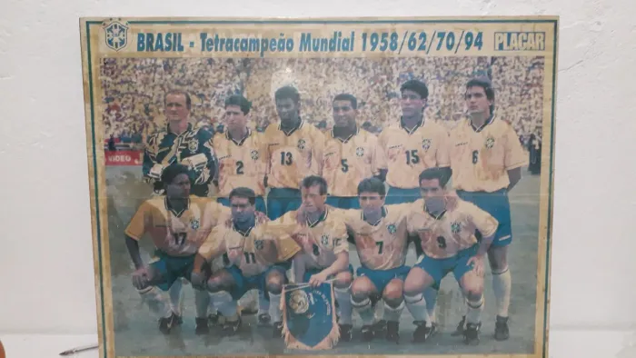 Quadro Brasil Tetracampeão Mundial 1958/62/70/94