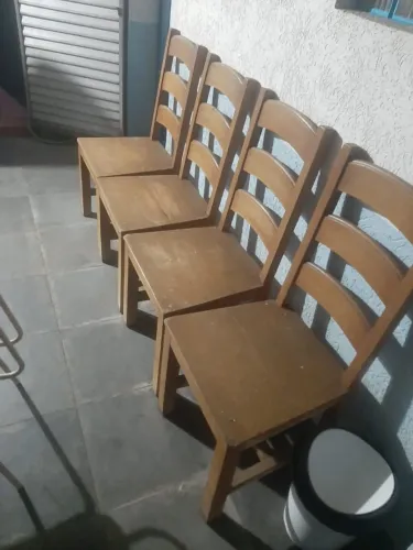 4 cadeiras - Rústica em Madeira Maciça