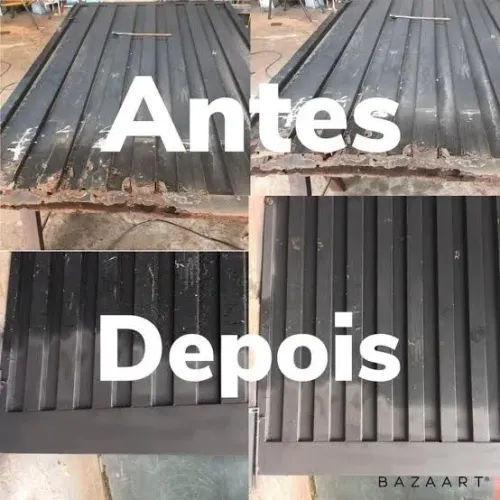 Conserto de portão enferrujado.