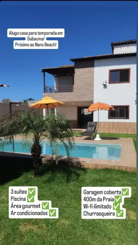 Alugo Excelente Casa de Praia em Subauma 