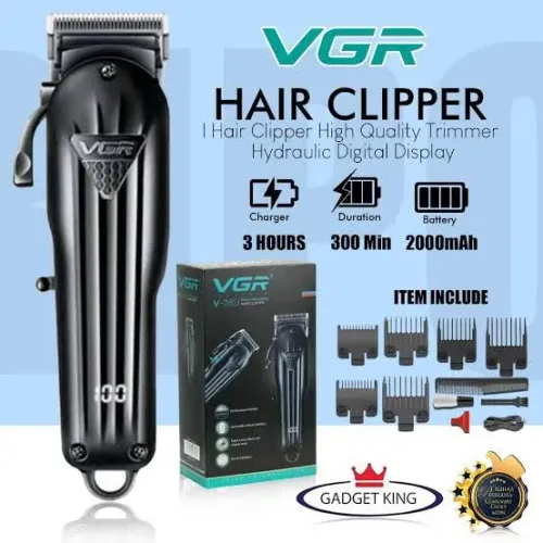 VGR 282 - Máquina Corte Profissional Sem Fio com Display Digital