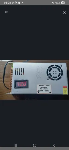 Fonte 12v 120 amperes 1800W BIVOLT completa cabo energia elétrica cooler voltímetro* nova 