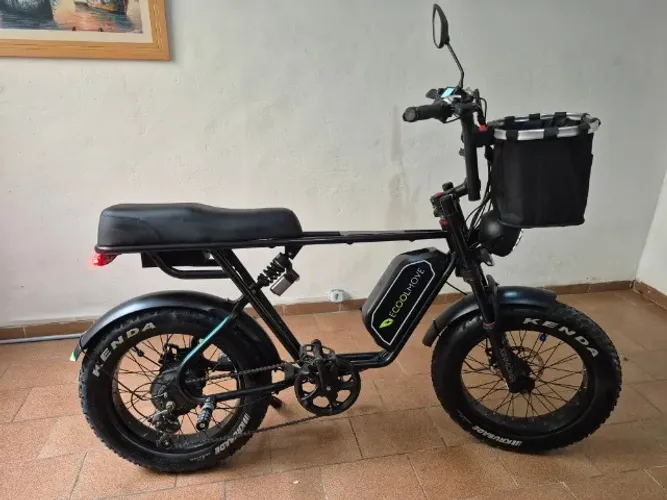 Bicicleta Elétrica Ecoolmov  Aro 20 Ano 2024 Motor 1000wts 