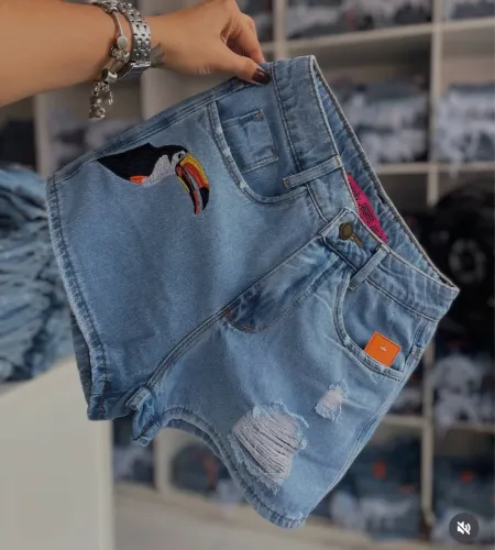 Shorts jeans feminino 