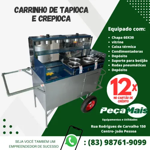 Carrinho de Tapioca, Hambúrguer, Misto...