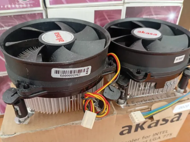 Cooler Fan CPU Ventoinha Akasa P4 LGA775 Intel (unidade)(opção 3 e 4 vias)