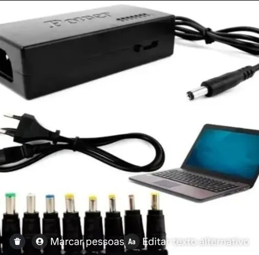 Fonte carregador universal notebook bivolt por 45,00<br>R$ 55,00
