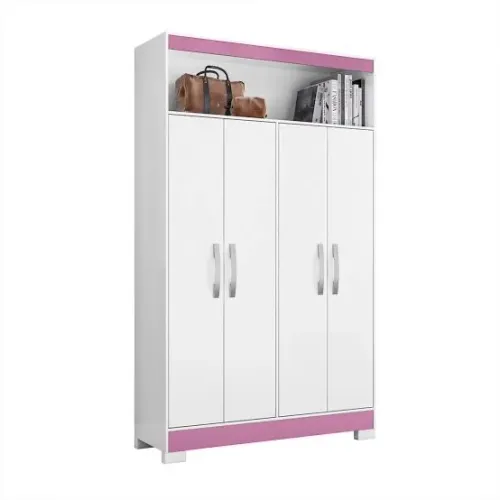 Guarda Roupa Novo Solteiro Rosa