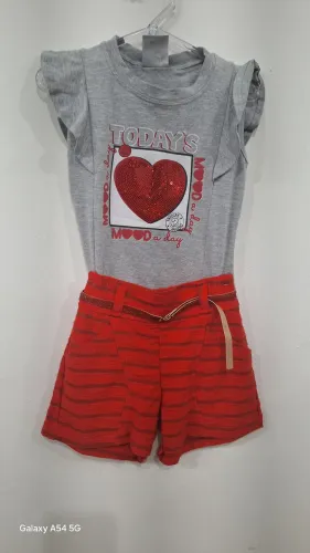 Conjunto menina veste 3 anos Angerô 