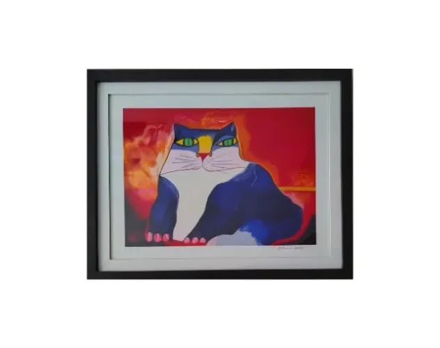 Quadro, Serigrafia Aldemir Martins, 60x76cm, Assinatura, Numerada, Chancelada e c/ Moldura