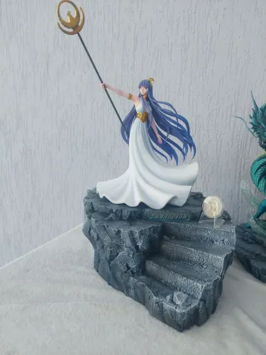 Estátua saori kiddo athena foc studios 1/6 saint seiya 