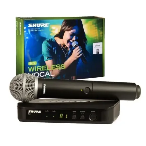 Microfone Shure BLX24BR/PG58 Microfone sem fio 