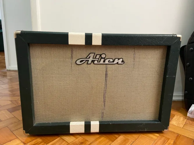 Caixa acústica de guitarra gabinete 2x12 Alien com 2 falantes Ace 80w cada
