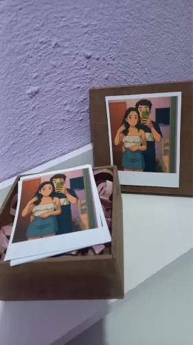 Mini Foto Kit com Caixa MDF
