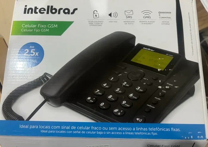 Telefone celular rural dual chip intelbras
