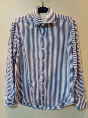 Camisa social Buckman P2 semi-nova listrada, tam. 40.