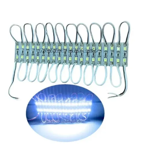 Kit 100 Mini Módulos Led 5050 2-Leds Branco Frio