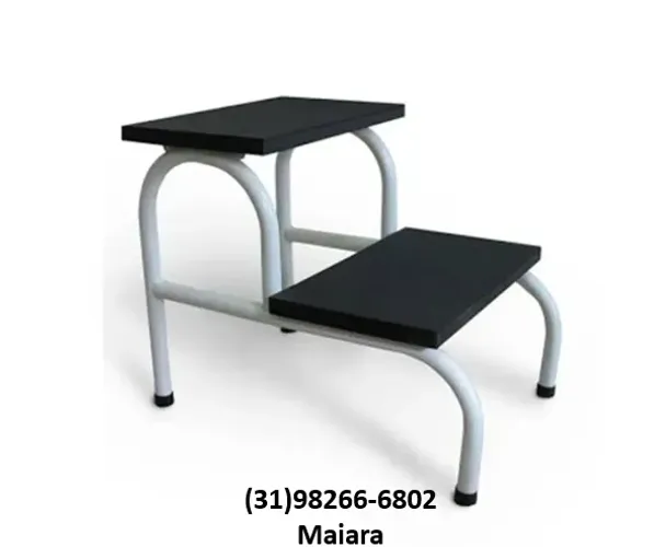 Escada com 2 degraus antiderrapante Novidade  Destaque