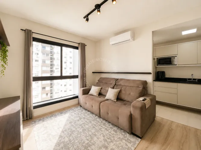 Apartamento mobiliado para alugar no Central Parque com 1 quarto (1 suíte)
