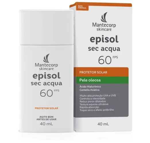 Protetor Solar Facial Episol Sec Acqua FPS60 40ml