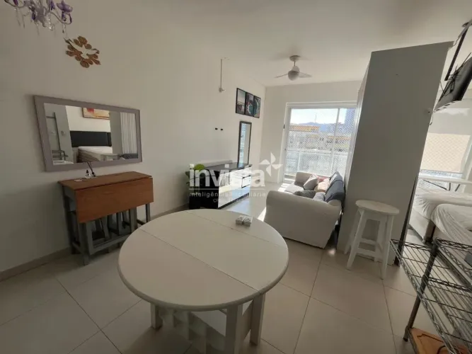 Studio MOBILIADO com LAZER para Alugar na QUADRA DA PRAIA na Pompéia em Santos