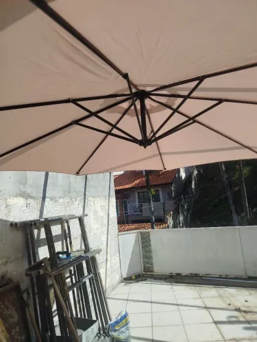 Ombrelone 2,35x2,90x2,90m Articulável Bege Polar II Naterial