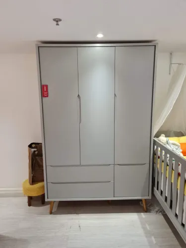Guarda-Roupa Infantil Abra Cadabra Theo Cinza