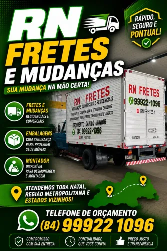 MUDANÇA NATAL PARNAMIRIM RN PB PE CE