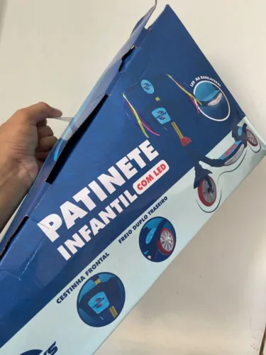 Patinete Infantil com LED Azul Escuro - Unitoys