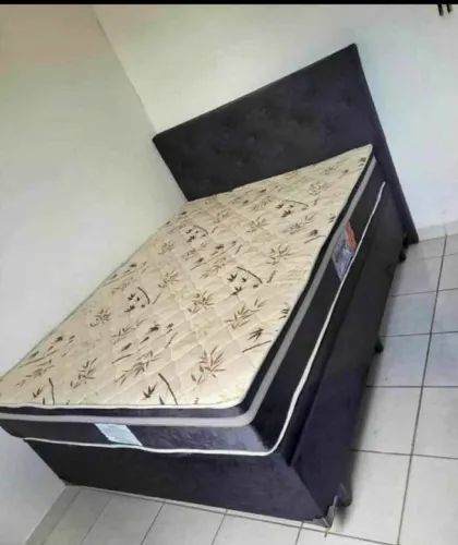 BASE BAU + COLCHÃO D33 E CABECEIRA FRETE GRÁTIS