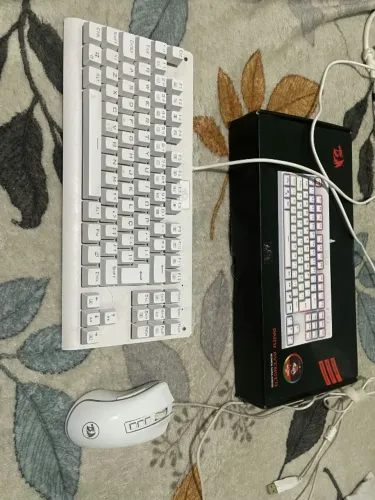 TECLADO E MOUSE REDRAGON BRANCO