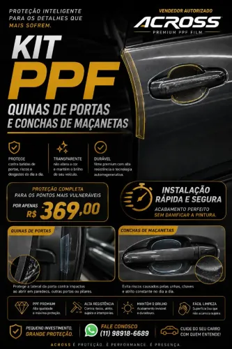 Kit PPF - Quinas de portas e conchas de maçanetas 
