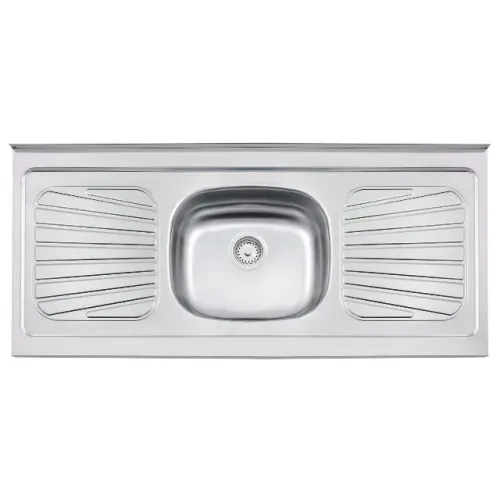 Pia de Cozinha Aço Cinza 120cm