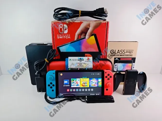 Nintendo Switch OLED 128GB Desbloqueado Seminovo Completo + Garantia | Aceito Cartão!!!