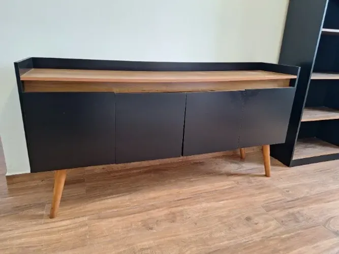 Aparador Buffet Para Sala Balcão 4 Portas
